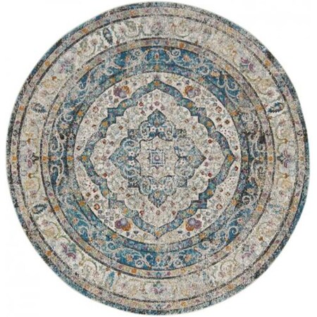 Safavieh Aria Round Area Rug; Creme & Red - 6 ft.-5 in. x 6 ft.-5 in. ARA106E-6R